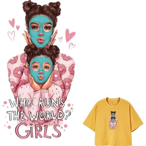 Love Girl Mom Iron-On Transfers Tops Fashion Appliqued Heat Transfer Vinyl Diy Clothing Badges Patches