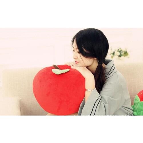 New creative plush red apple toy simulaiton apple pillow gift about 40cm 0242