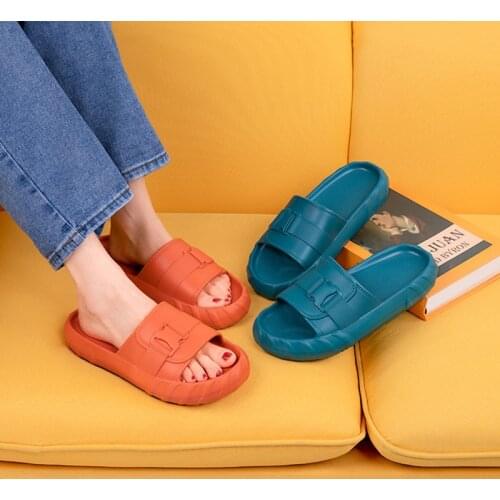Summer New Style Korean Personality Creative Fashion Sandals Womens Home Indoor Non-slip Thick-soled Couple Slippers Men