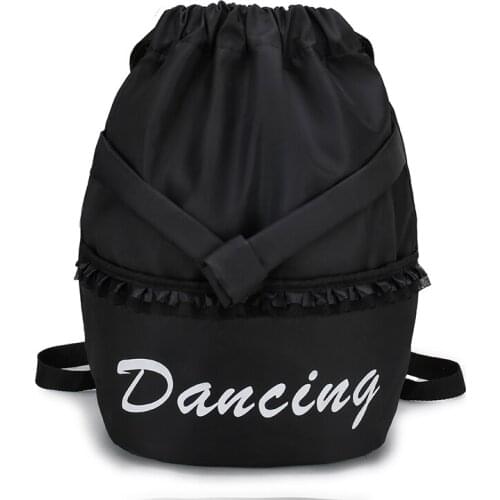 Girls Lace Drawstring Dance Bag Children Ballet Latin Dress Backpack Birthday Gift Dancing Shoes Bags