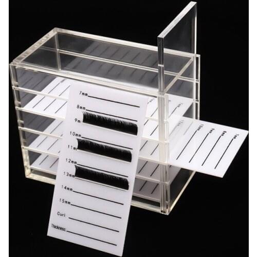 5 Layer Eyelash Extension Storage Box Acrylic Lash Holder Pallet Makeup Organizer For Individual Volume Lash Display Makeup