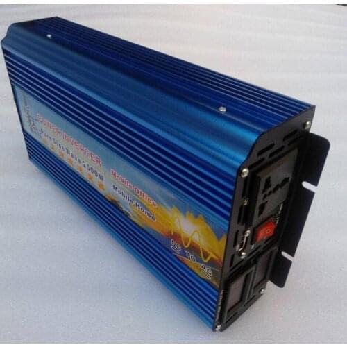 New Model Digital display Full Power 2500W pure sine wave inverter Surge Power 5000W DC12V/24V/36V/48V to AC110V/AC220V