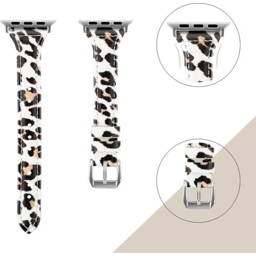Leopard Print Leather Watchband for Apple Watch Series 5 4 3 2 new wristband 40mm 44mm for iwatch Smart Bracelet Accessories