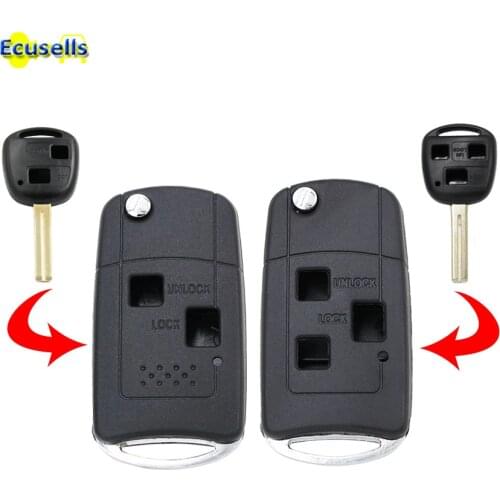 2/3 Buttons Modified folding Flip Remote Key Shell case fob for Lexus RX300 LS430 RX300 ES300 UNUCT TOY48 blade