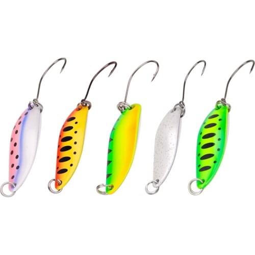 Spinner Artificial Bass Bait Jigs 2.5g Trout Spoons Rotating Metal Fishing Lure With FishHooks Pesca Iscas Fish Tackle Tools
