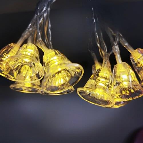 Led Bell Light String for Christmas Tree Holiday Decoration Lantern Xmas DIY Eve Decoration Firefly Lights Battery String Lights