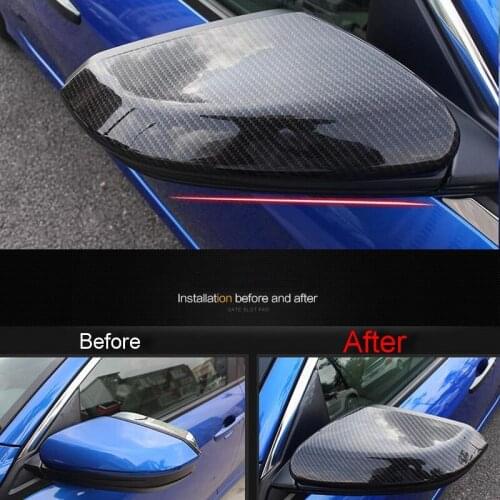 Tonlinker 2 pcs ABS Chrome two style Car styling Reversing mirror light Sticker Case Cover Stickers For HONDA CIVIC 2016