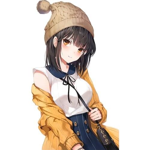 Funny Car Stickers Shy Girl Decal Anime Fine Helmet Vinyl JDM Bumper Camper Snowboard Truck Graphics