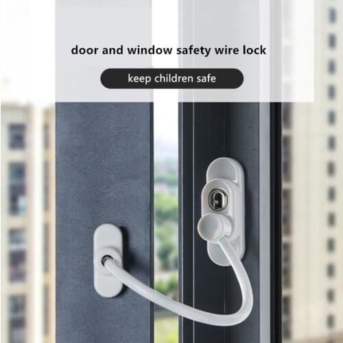 Door Limit Lock Window Lock Door Security Window Cable Lock Restrictor Guard for Baby Safety Window Security Chain Lock