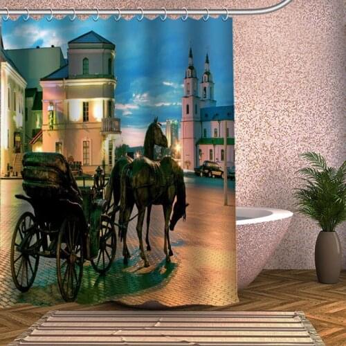 Mensk Shower Curtain Eco-friendly Modern Fabric polyester Custom Bath Curtains Home Decor Curtains