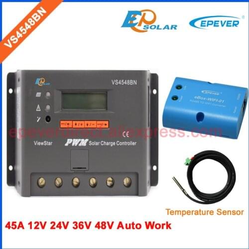 48V Battery Charger EPEVER PWM series controller for off grid tie solar panels system VS4548BN temperature sensor 48V/36V work