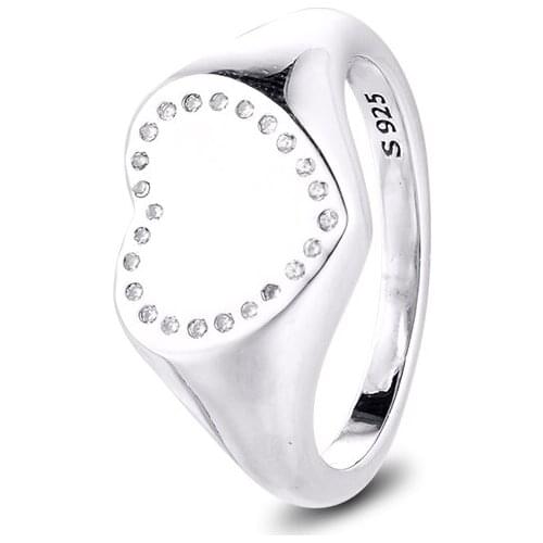 GPY Ring For Women Heart Signet Rings Anel Feminino 925 Jewelry Sterling Silver Anillos Mujer Wedding Engagement Bagues