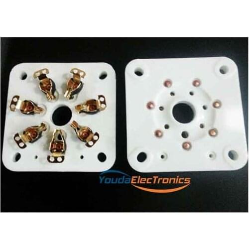 1PC 7-pin Vacuum Tube Gold plated Ceramic Sockets for 6C33 FU29 FU19 FU32