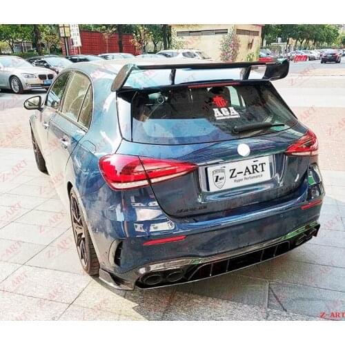 2020 Z-ART A45 carbon fiber rear diffuser for W177 carbon fiber rear low spoiler for A45S carbon fiber rear chin