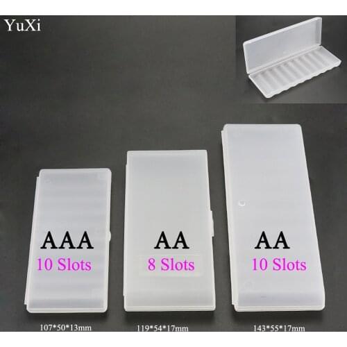 3 Different Elistooop Plastic Case Container Bag Case Organizer Box Case Holder Storage Box Cover for AA AAA Battery Box