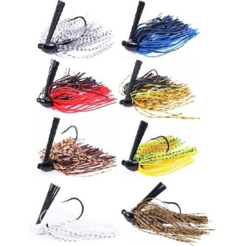 8Pcs 10g Spinnerbait Bass Fishing lure Metal Bait Beard Pike Fishing Tackle Buzzbait Rubber Jig ThunderShower