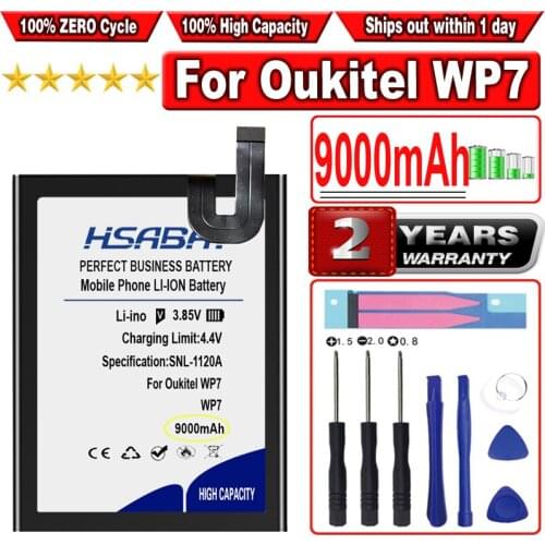 HSABAT 9000mAh S76 Battery for OUKITEL WP7