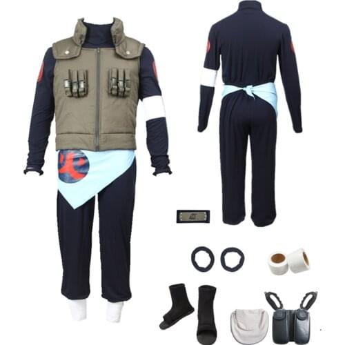 Anime cosplay Naruto Sarutobi Asuma Costume + Wig Halloween Cosplay Costumes