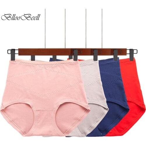 BllooBeell High Waist Womens Panties Cotton Underwear Protection Abdomen Briefs Everyday Underpants Ladies Triangle Pants