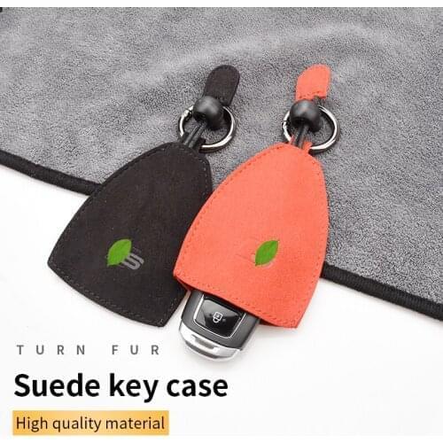 Suede Imprint S Logo Key Case Key Cover for Audi B5 B6 B7 B8 B9 C4 C5 C6 C7 RS3 RS4 RS5 RS6 TT 8L 8P 8V Accessories
