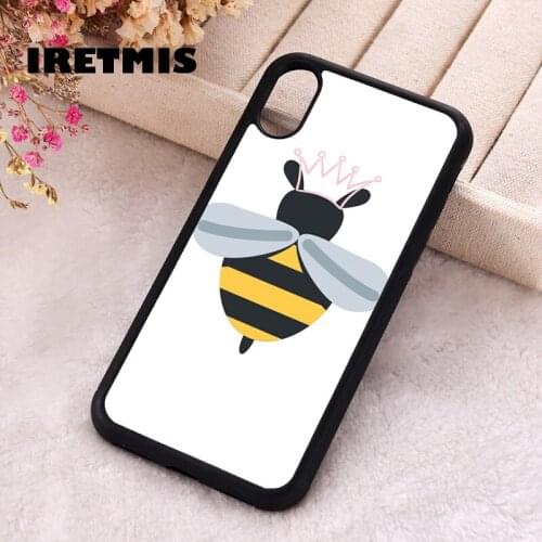 Iretmis 5 5S SE 2020 phone cover cases for iphone 6 6S 7 8 Plus X Xs Max XR 11 12 MINI Pro Soft Silicone TPU Queen Bee