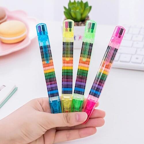 Children Drawing Toys 20 Color Wax Crayons Baby Funny Creative Educational Oil Painting Pastel Kid Graffiti Drawing Pen Random