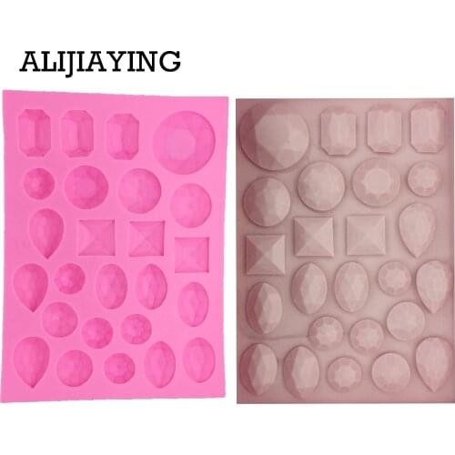 M1281 1Pcs Gemstone silicone sugar mold diamond cake decorating tools Fondant chocolate dessert tool cake decorating supply