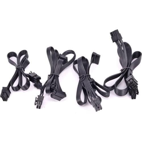 PCI-e 6Pin 1 to 3 SATA 4Pin Peripheral Molex Power Supply Cable GPU 8Pin to 6+2Pin CPU 4+4 Pin for EVGA 1000 850 750 650 GQ
