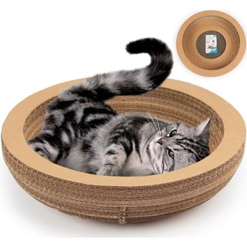 Pet Cat Litter Thickened Bowl-shaped Corrugated Cat Scratching Board Dual Purpose Cat Litter Grinding Claw Pet Litter Supplies