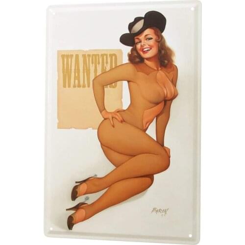 LEotiE SINCE 2004 Poster Cowgirl Hat Tin Sign Metal Plate Decorative Sign Home Decor Plaques 20x30