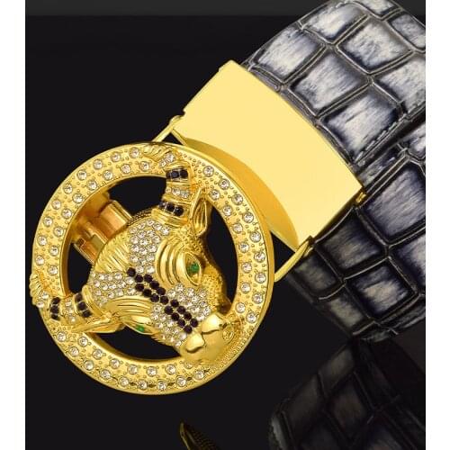 Fashion women & men leather belt cowboy style cowskin genuine leather western cowboy belt cow bull head pattern