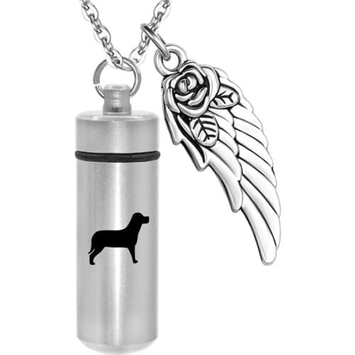Cute Dog Cremation Jewelry for Ashes Urn Necklaces for Ash Keepsake with Long Sturdy Adjustable Chain for Pet Ash