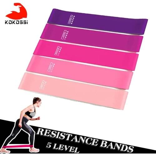 KoKossi New Yoga Crossfit Resistance Bands 5 Level Rubber Training Pull Rope For Sports Pilates Expander Fitness Gum Gym Workout