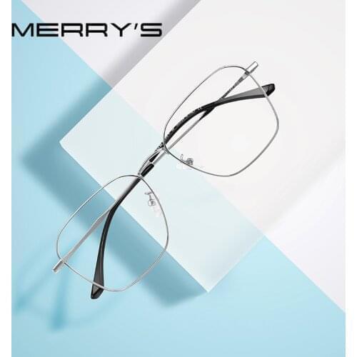 MERRYS DESIGN Men Women Fashion Trending Square Glasses Frame Unisex Myopia Prescription Optical Eyeglasses S2018