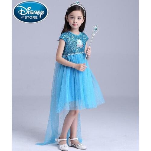 Disney Frozen Dress Children Cosplay elsa anna Snow White Girl Princess Halloween Party Costume Birthday party dresses Kid moana