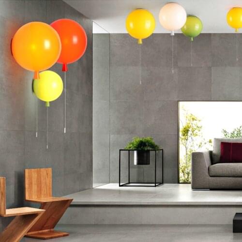 D300mm ball shape ceiling light, beautiful children bedroom ballon lamp, foyer colorful decoration lighting