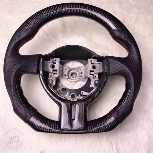 Steering Wheel Carbon Fiber Steering Wheel Perforated Leather Fit for SUBARU BRZ Toyota 86 2013 2014