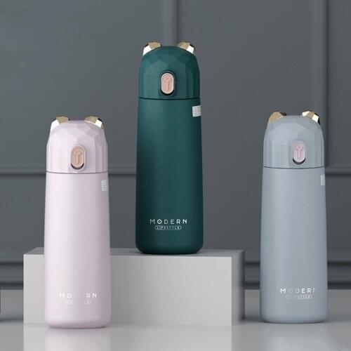 Modern Bear Thermal Cup 304 Stainless Steel Tumbler 350ml Vacuum Flask Lovely Girls Water Thermos Bottle Travel Insulated Cup