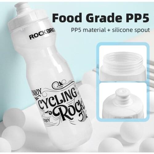 ROCKBROS Bicycle Water Bottle Elite Team Mountain Bike Water Drink Bottle Outdoor Sports Plastic Light Portable Large Capacity