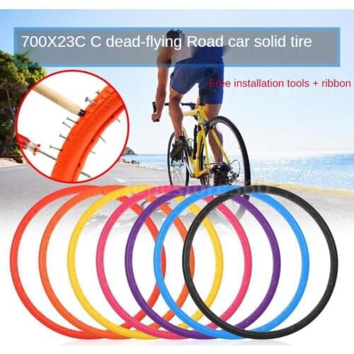 Bike Solid Tire 700x23C Road Bike Cycling Tubeless Tyre Wheel Puncture-proof Free inflatable Bicycle Tires Bicycle Accessories