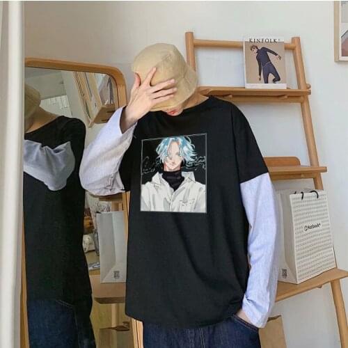 Japanese Anime SK8 The Infinity Langa Hasegawa Long Sleeve T Shirt Harajuku Manga Skateboard Boys Graphic Unisex Stripes T-Shirt