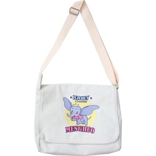 Fashion Crossbody Bag Flip Over women Messenger Bags Canvas Shoulder Bag Cartoon Anime Neighbor female School Letter Tote Handba