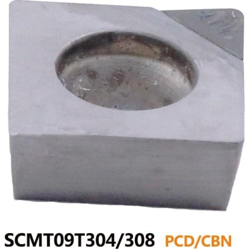 1pc SCMT09T304 SCMT09T308 SCGW09T304 SCGW09T308 PCD CBN Insert High hardness SCMT SCGW diamond blade CNC Lathe cutter tool