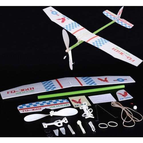 1pc light knight rubber band powered aircraft glider model competition model
