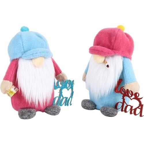 2 Pcs Fathers Day Gnome Love Dad Tomte Swedish Nisse Scandinavian Elf Dwarf Farmhouse Kitchen Decor, Fathers Day Gift