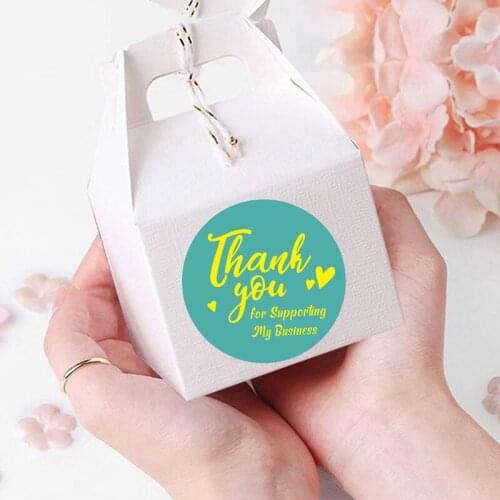 500pcs/roll Thank You Stickers Round Gold Craft Handmade Scrapbooking Circle Sealing Label Wedding Birthday Party Gift Sticker