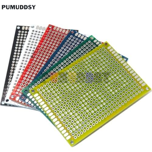 5x7CM 5*7 Double Side Prototype PCB Diy Universal Printed Circuit Board White Blue Yellow Black Red Green 5x7cm PCB For