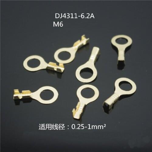 6.2 Round terminal block M6 ring lug DJ4311-6.2A/B brass tin