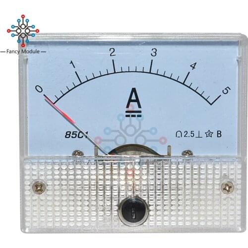 85C1-A 85C1 5A Analog Panel AMP Current Meter Ammeter Gauge Tester
