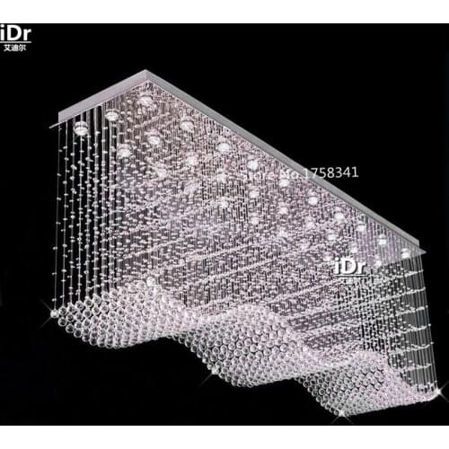 Free shipping rectangular crystal lamp Bedroom lamp Hall large chandelier lighting lustre modern home lights Luxury lamp